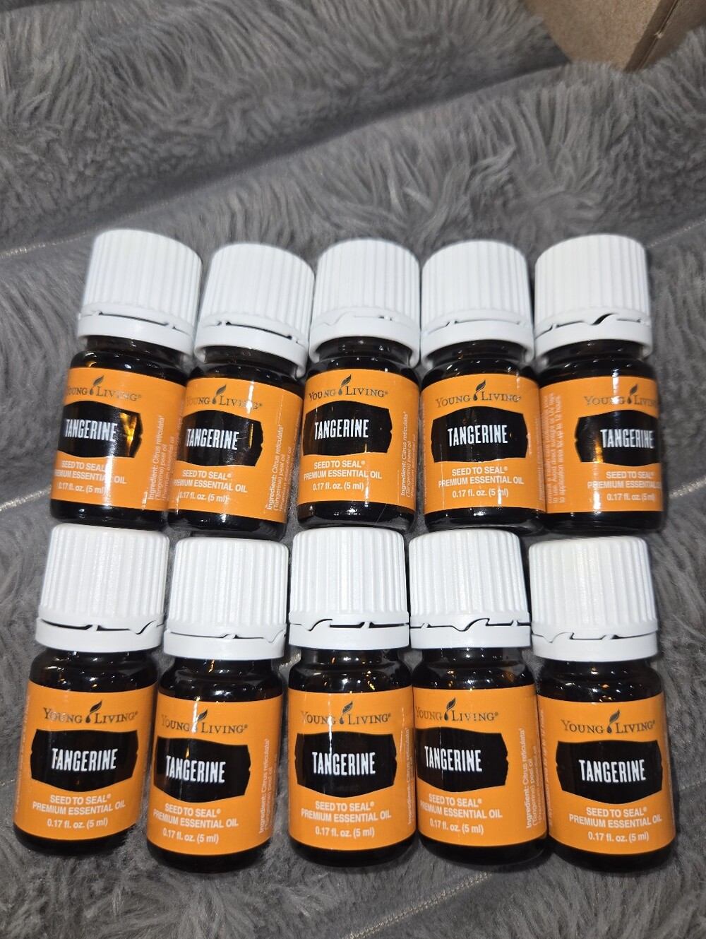 10 Young Living Tangerine Essential Oil Bottles All Almost 1/2 Full